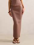 Kallie Rib Knit Midi Pencil Skirt - XL Neutral
