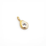 The Egg Charm In Yellow Gold With Topaz