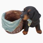 Shepherd Dog Shape Resin Planter