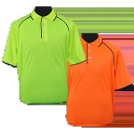 Orange Hiviz Golf Shirt 140G Micromesh Size S