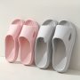 Men's Solid EVA Slides Non Slip Quick-drying Open Toe Slippers For Indoor Walking And Bathroom Shower