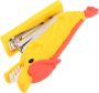 Small Yellow Manual Stapler Compact Dragon Design MINI Desktop Stapler