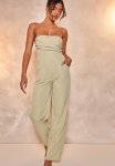 Sage Bandeau Corset Wide Leg Jumpsuit -