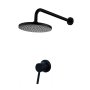 Trendy Taps Premium Quality Blackened Brass Shower Head & Fine Mixer