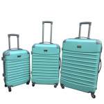Smte 3 Piece Luggage Set Green Applegreen With Keychain