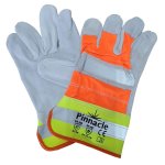 Pinnacle Hiviz Chrome Leather Glove With Reflective Tape