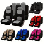 Upgrade Your Car Interior With A Universal Fit 5-SEAT Polyester Car Seat Cover Set