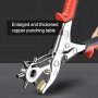 Belt Punch Pliers Leather Belt Hole Eyelet Puncher Revolve Sewing Machine Bag Tool Watchband Strap Hand Tools Punching Forceps