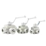 1PC Hydraulic High Pressure Ball Valve 3 Way Male Thread KHB3K-G 1 4 3 8 1 2 31.5MPA Carbon Steel Industry Tool 1 4"