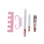Basics Essential Pedicure Set In Pouch Pink 5PCS