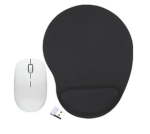 Ergonomic Gel Mouse Pad And Wireless Mouse Black