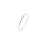 Micro Cubic Silver Ring - 54 Silver