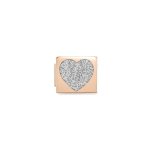 Composable Glam Link Heart Glitter Rose Finish