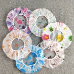 Waterproof Shower Cap With Lace Trim: Thickened Single-layer Head Cover For Women's Hair Protection