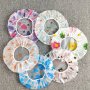 Waterproof Shower Cap With Lace Trim: Thickened Single-Layer Head Cover For Women'S Hair Protection