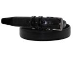 DH960-1 Faux Leather Mens Shiny Check Design Pin Buckle Belt
