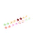Multicoloured Frangipani Flower Stud Earrings 8-PACK