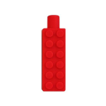 Silicone Chewable Pencil Toppers Brick - Red