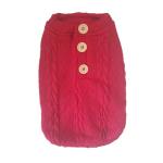 Cable Knit Jersey For Dogs - Red - 2XL