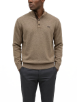 Polo Mens Buttons Neck Knitwear Jersey In Taupe - Taupe 3XL