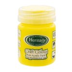 Pure Acrylic Paint - Craft Colour Range - 50ML - True Yellow