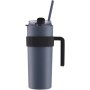Clicks Stainless Steel Water Cup With Straw Grey 600ml