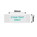 NB644 - - D11 D101 D110 H1S - 14X30MM - 195 Transparent Cyan Text Only Labels
