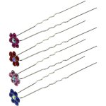 Bridal Hair Pins Ornament Flower & Diamante Pin 20 TUB