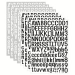 3 Sheets Graduation Cap Letter Stickers Self-adhesive Vinyl Letter Stickers Alphabet Number Stickers 1IN 2.54CM 378 Pieces In To