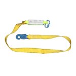 Single Lanyard With Shock Absorbor & Snap Hook - Yellow Std