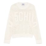 Shiny Twist Yarn Sweater -ivory