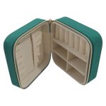 Velvet Jewellery Travel Case Green 11CM