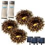 4 PACK-12M X 100 LED Bulbs Solar Outdoor String Lights With 200 Cable Ties
