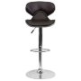 Brown Modern Sports Barstool With Gear Lift And Swivel Function