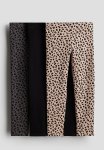 3 Pack Brushed-inside Jersey Leggings - Beige leopard Print