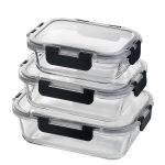 Storage Containers With Clip On Vented Lids Value 3 Piece Set