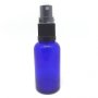 30ML Blue Glass Aromatherapy Bottle With Spritzer - Black 18/410