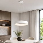 LED Halo Ring Pendant Light 60CM White