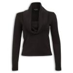 Black Cowl Knit Top