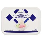 No Name Vanilla Strawberry & Lime Flavoured Frozen Dessert 2L