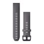 Garmin Quickfit 20 Watch Bands - Shale Gray Silicone With Amethyst Hardware