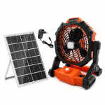 MD-F905 Solar Powered Rechargeable Camping Fan With LED Light & Power Bank