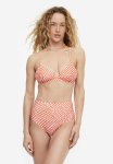 Padded Triangle Bikini Top - Red Patterned