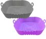 Air Fryer Liners Reusable-silicone Air Fryer Liner Accessories Square 2PCS Air Fryer Liners Square Silicone Air Fryer Basket Pot