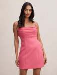 Sully Folded Cowl MINI Dress - 16 Hot Pink