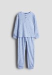 Patterned Cotton Pyjamas - Blue