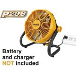 Ingco 20V Cordless Fan 0-360 Tilt Adjustment 30CM Solo Unit CFALI2002