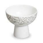 11CM Calligraphy Footed Bowl White