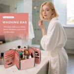 Quilted Water-resistant Hanging Makeup Bag