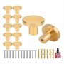 12-PACK Gold Cabinet Knobs - Dresser Drawer Knobs Compatible With None